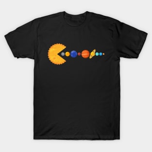 Pacman Eating Planets T-Shirt